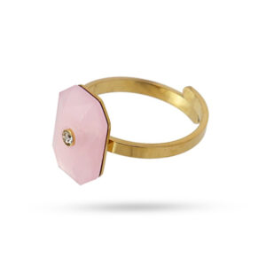ANARTXY RING WITH GEOM.SONE BEADS ROSA