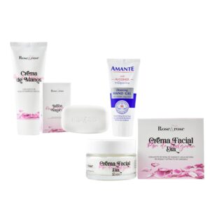 Rose&rose crema dia+jabon+cr.manos+gel h