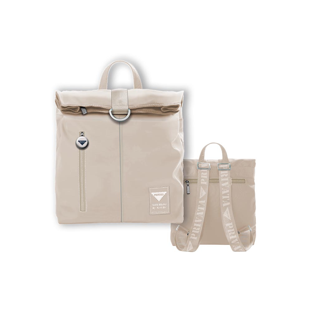 PRIVATA MOCHILA FLAPPY BEIG L Store by La Perfumeria