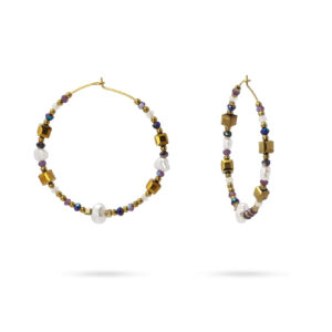 ANARTXY EARRING AROS 45 MM CRYSTAL BEADS