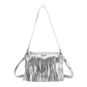 Mimi-mua borsa a tracolla frange argento