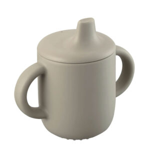I'm cute silicone sippy cup taupe