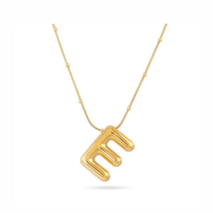 ANARTXY HOLLOW INITIAL LETTER NECKLACE
